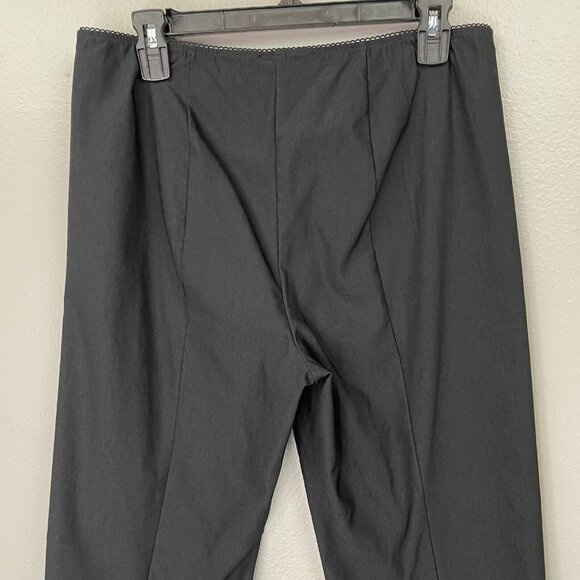 Joseph Ribkoff Pants Womens 12 Cropped Black High Rise Slit Hems Stretch - Picture 7 of 12